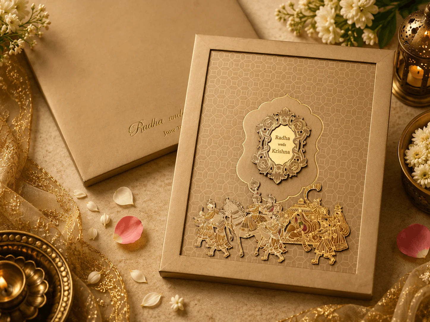 brown premium invitation