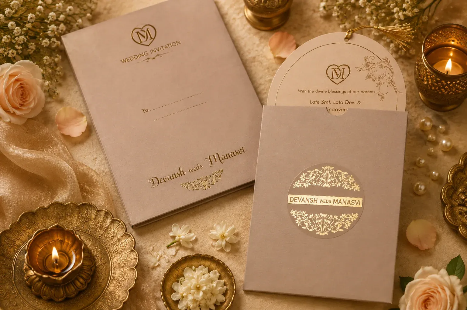 ivory premium invitation