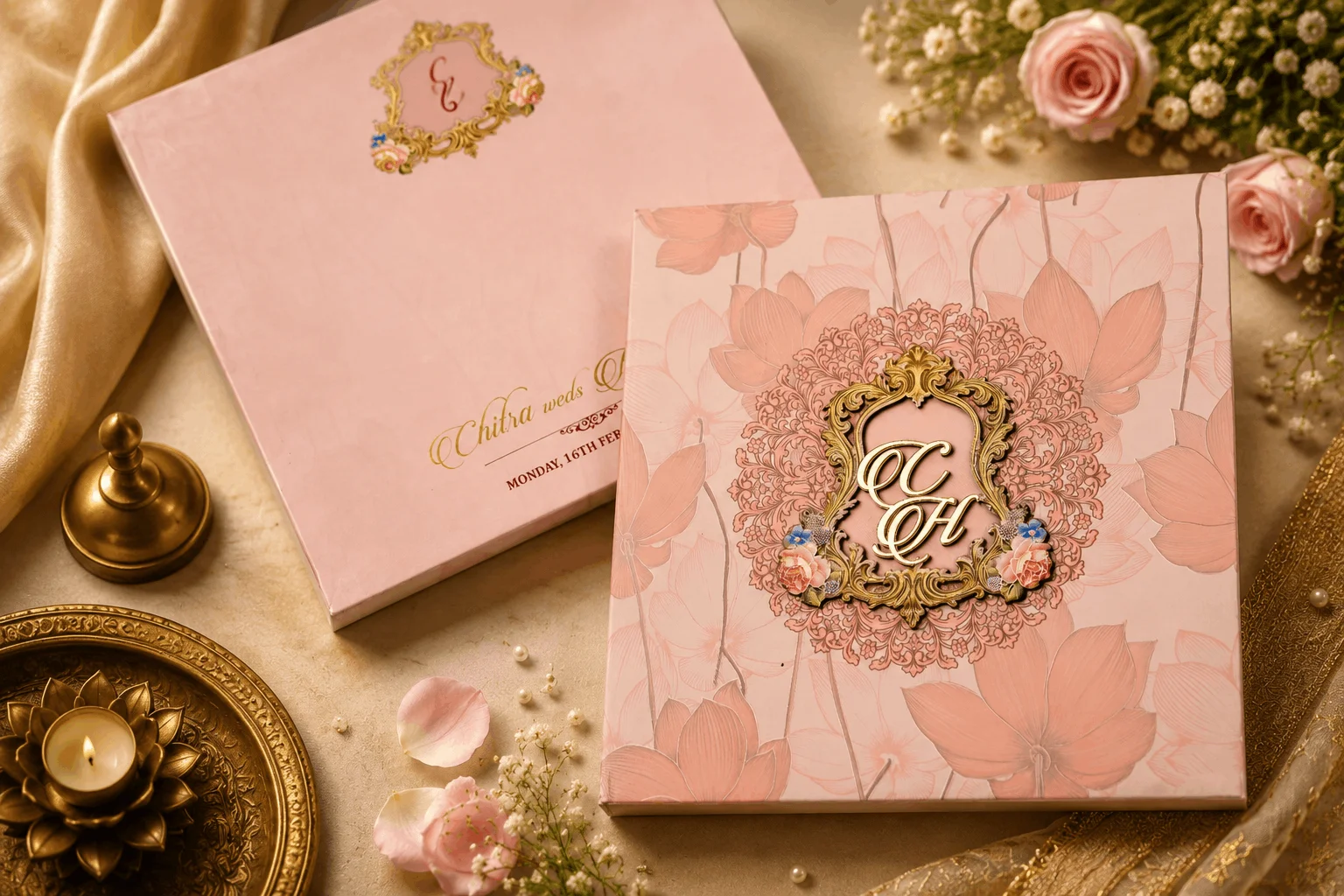 pink premium invitations