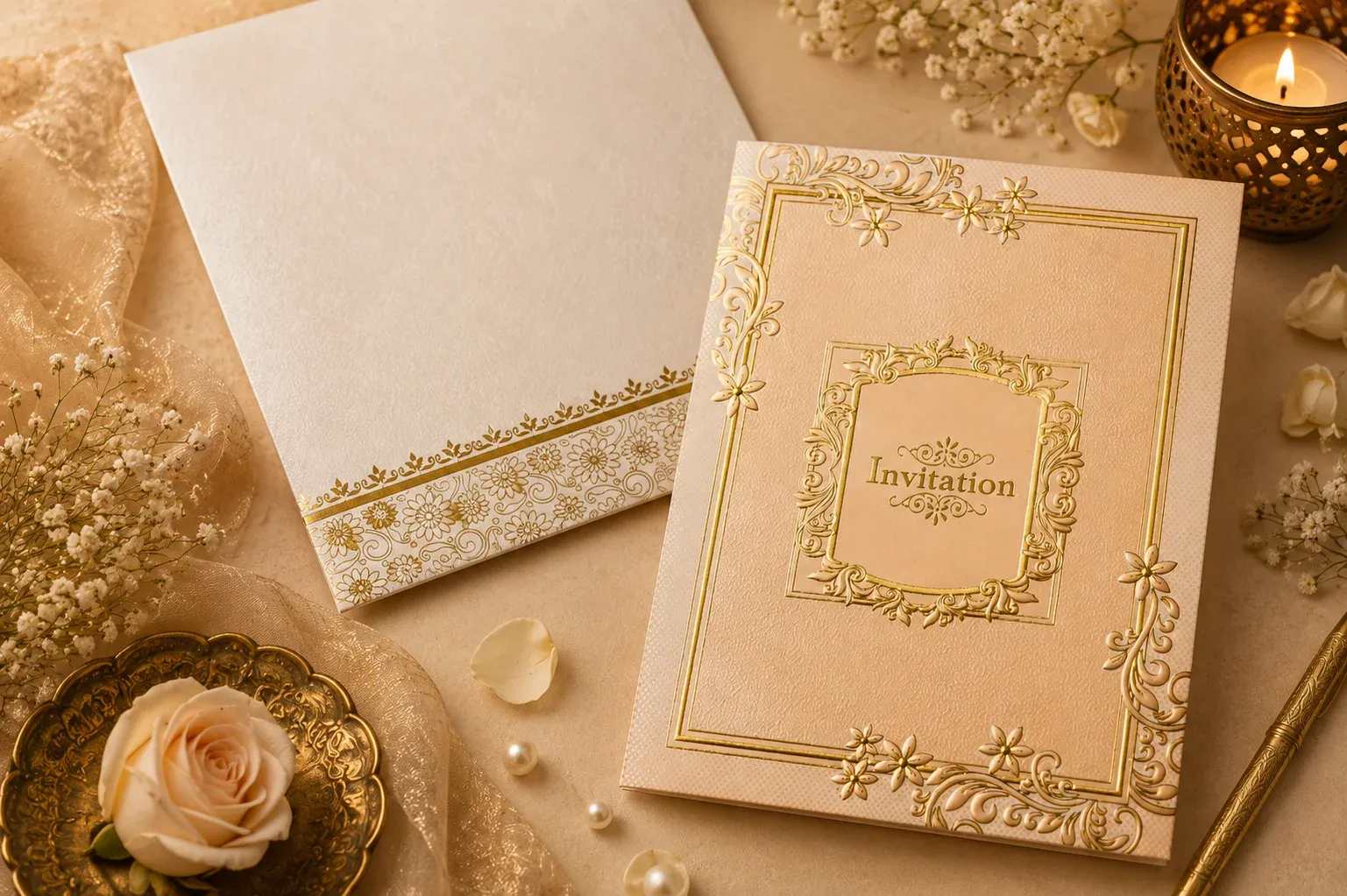 rosegold invitation